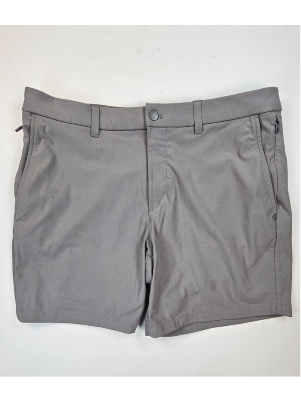 Birddogs Mens Performance Golf Shorts Gray Size 34 Regular Stretch Zip Pockets